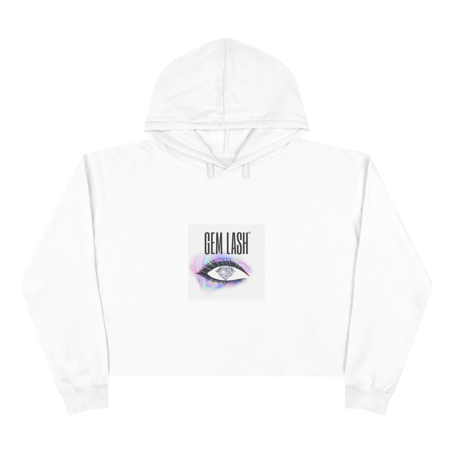 Gem Lash Crop Hoodie - Stylish & Trendy Sweatshirt for Beauty Lovers