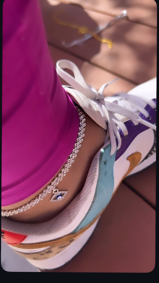 Evil eye anklet