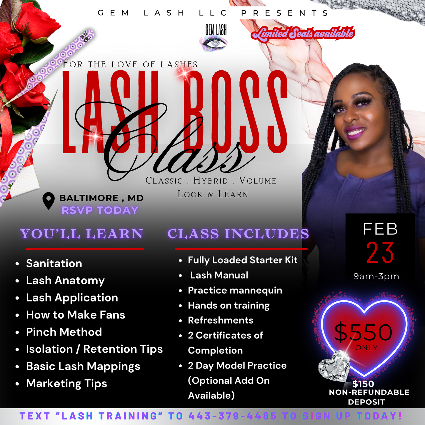 Fall in Love With Lashing Lash Boss Class (Deposit)