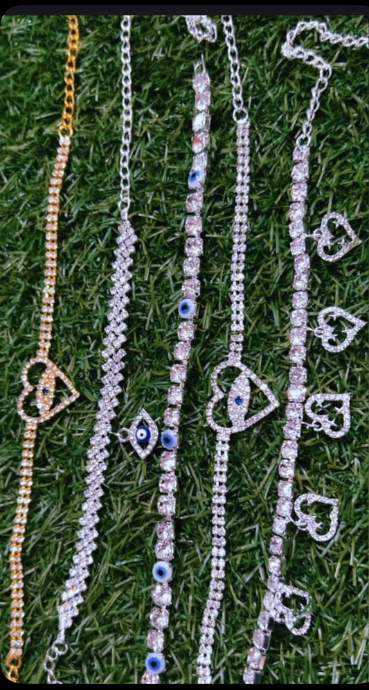 Evil eye anklet